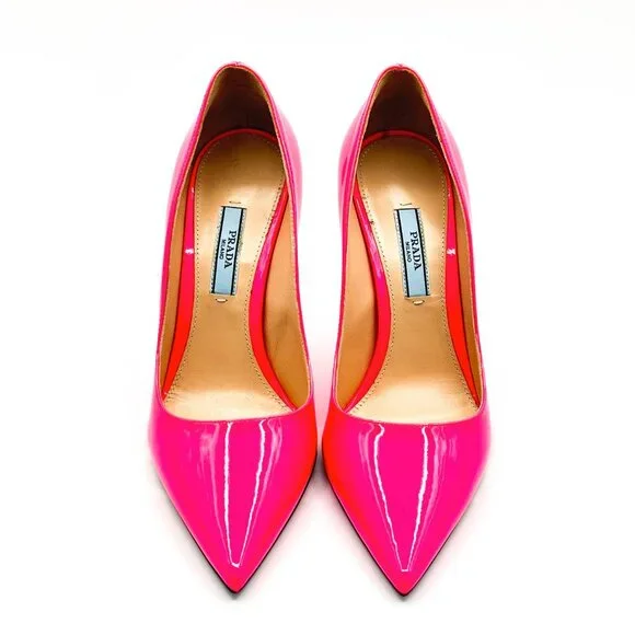 Prada Neon Pink Pumps- Size 36.5 - Picture 5 of 14